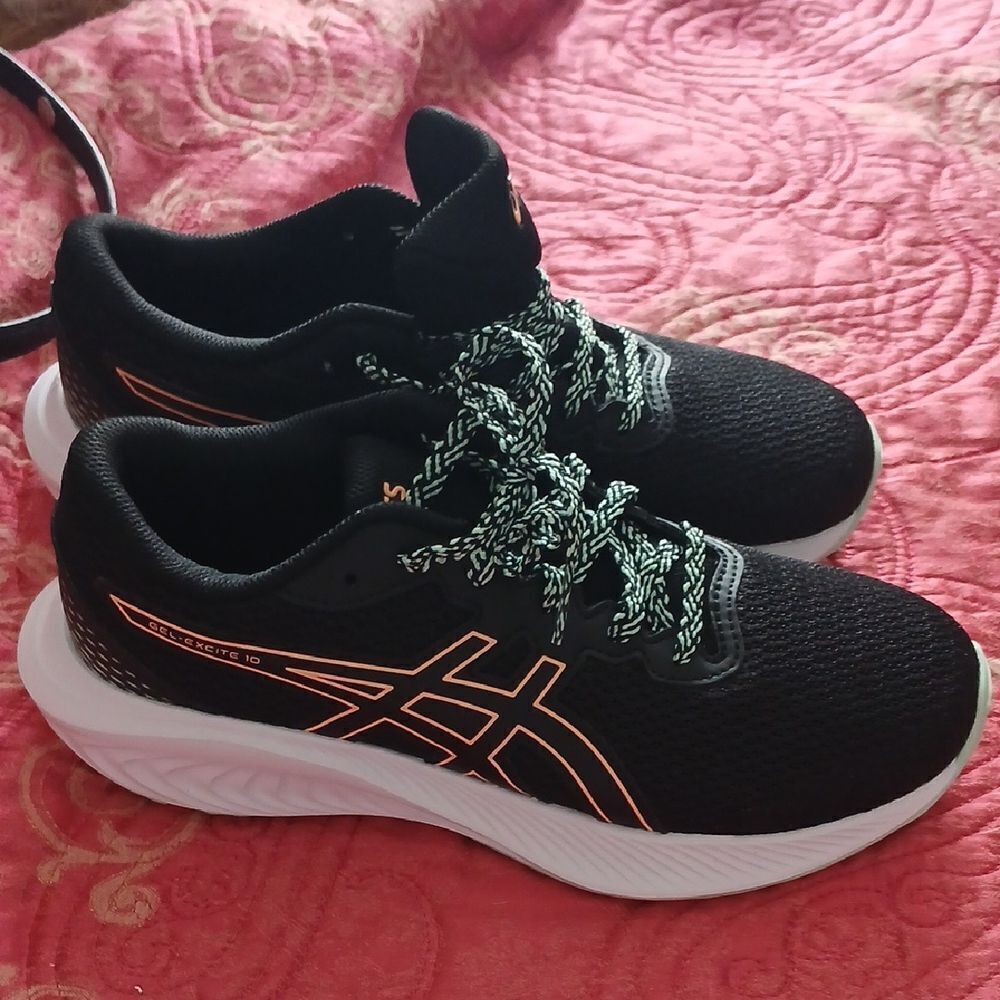 ASICS Kids Running Shoes - Black and Orange